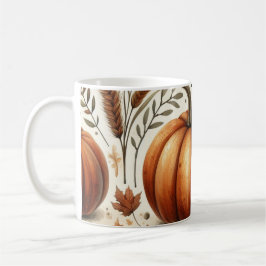 Café Hojas de otoño de la taza de calabaza de agua