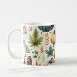 Café Hojas de otoño de la taza de calabaza de agua