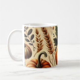 Café Hojas de otoño de la taza de calabaza de agua