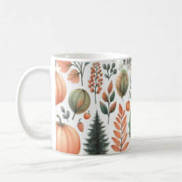 Café Hojas de otoño de la taza de calabaza de agua