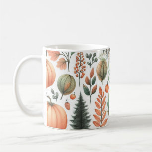 Café Hojas de otoño de la taza de calabaza de agua