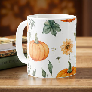 Café Hojas de otoño de la taza de calabaza Naranja