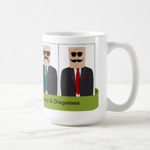 Café Hombre de arriba del bolso de taza del misterio y