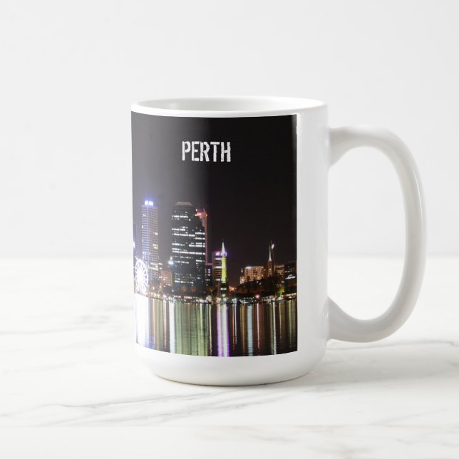 Café Horizonte de la noche de Perth - taza (Derecha)