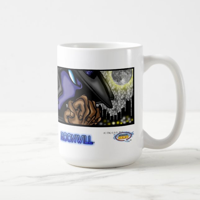 Café Hoy, puedo.  Taza de Moonwill (V.2 con el globo) (Derecha)