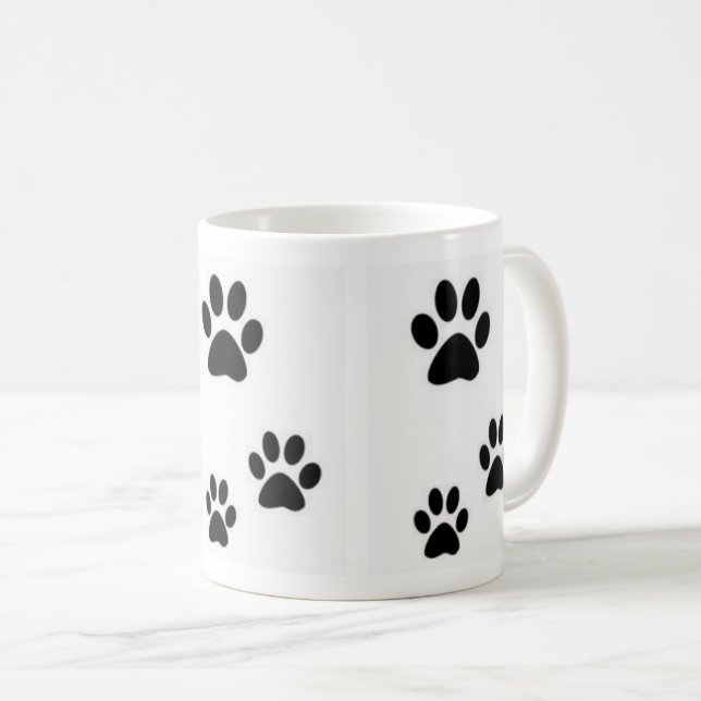 Café Huellas de la taza hermosa de los gatitos (Anverso derecho)