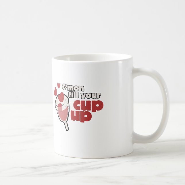 Café humor de la taza menstrual (Derecha)