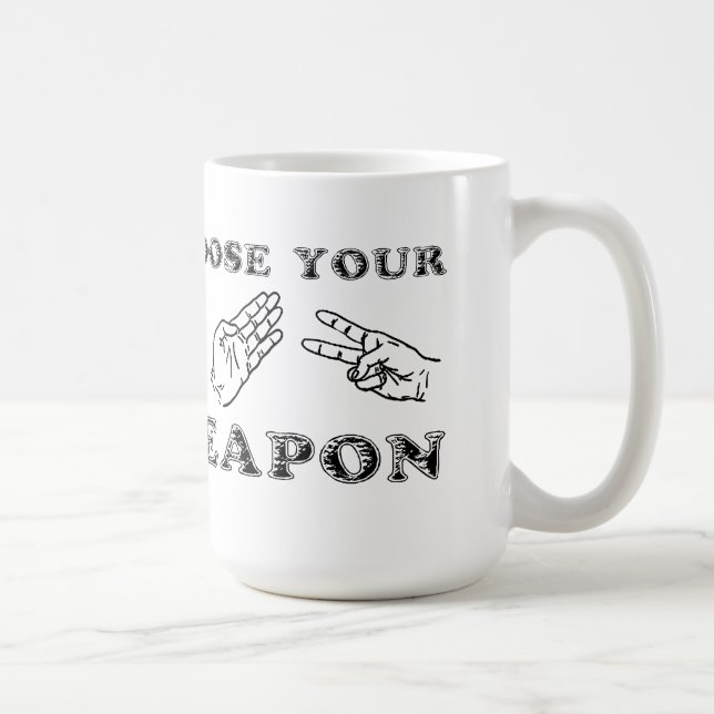 Café Humor divertido de la taza de las tijeras de papel (Derecha)
