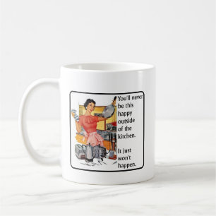 Café Humor divertido feliz de la taza de la cocina