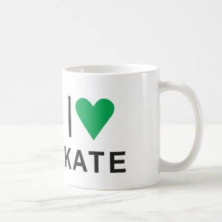 Café I taza de Kate del corazón