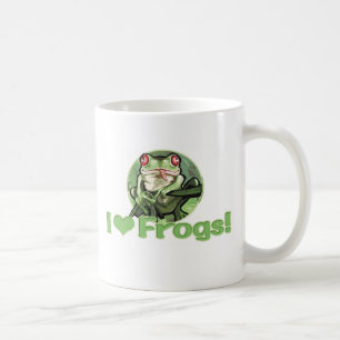 Café I taza de las ranas del corazón