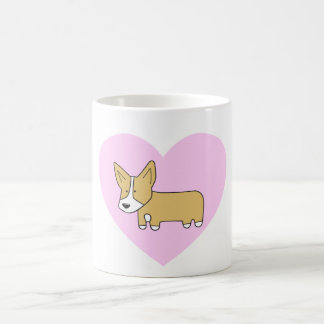 Café I taza de los Corgis del corazón