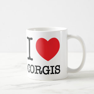 Café I taza de los Corgis del corazón