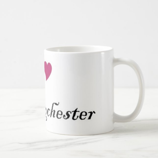 Café I taza de Sr. Rochester del corazón (Derecha)