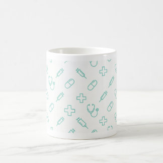 Café Iconos Médicos Patrón PNG – Diseño de Taza Tema Do