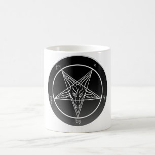 Café Iglesia de Satan Sigil Noir de la taza de Baphomet