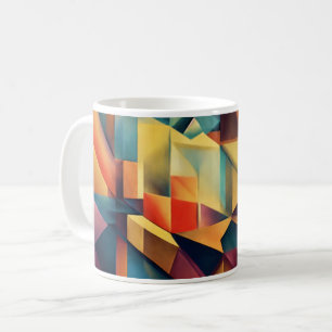 Café Ilusiones Mágicas: Diseño de Taza de Arte Cubista