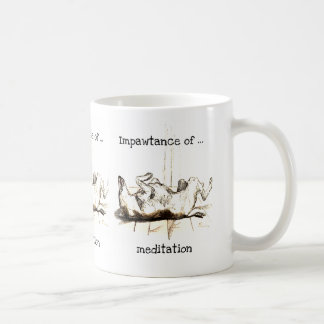 Café Impawtance de una taza de la meditación