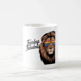 Café Imprudente y fabulosa taza de león del Orgullo