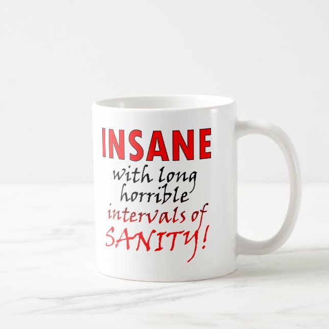 Café Insano con intervalos de la taza divertida de la (Derecha)