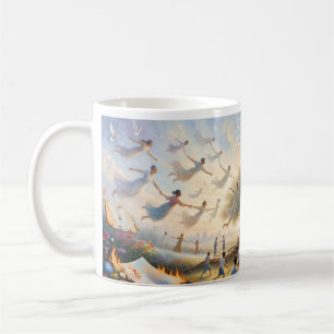 Café Jardín de Paz Imaginado Paisaje Soñado Taza de Fan