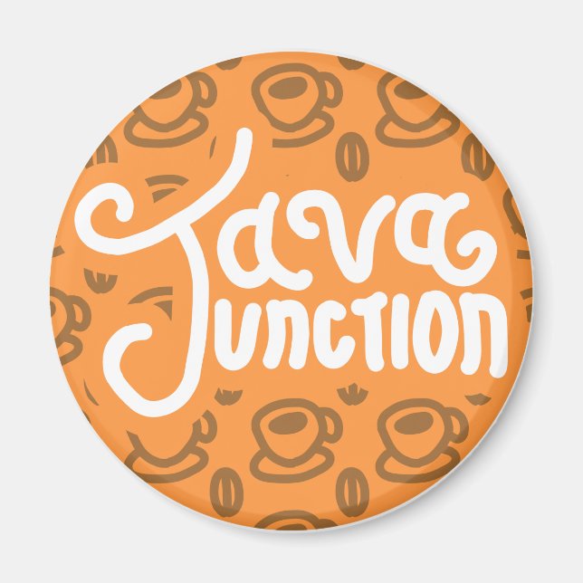 Café Java Junction y Naranja del imán Bean (Frente)