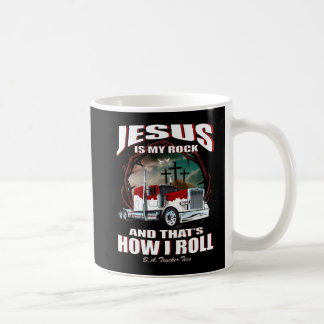 Café Jesús es mi taza del camionero de la roca