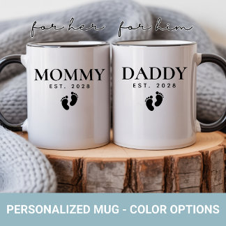 Café Juego de taza personalizada para Mamá y Papá Regal