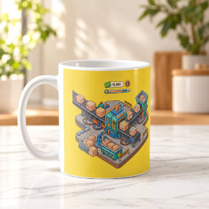 Café Juego de Tycoon de Empaquetado Isométrico Taza
