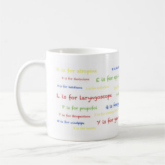 Café La A del Anaesthetist a taza de Z - blanco