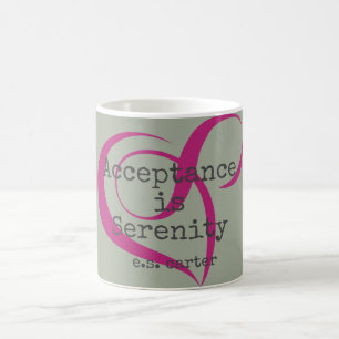 Café La aceptación es taza de la cita de la serenidad
