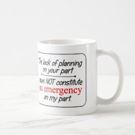 Café La falta de taza del planeamiento… -