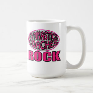 Café La gimnasia entrena la taza de la roca