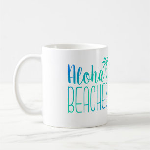 Café La hawaiana vara la taza de Ombre de la turquesa