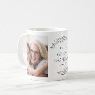 Café La mejor gran taza siempre floral de la foto de la