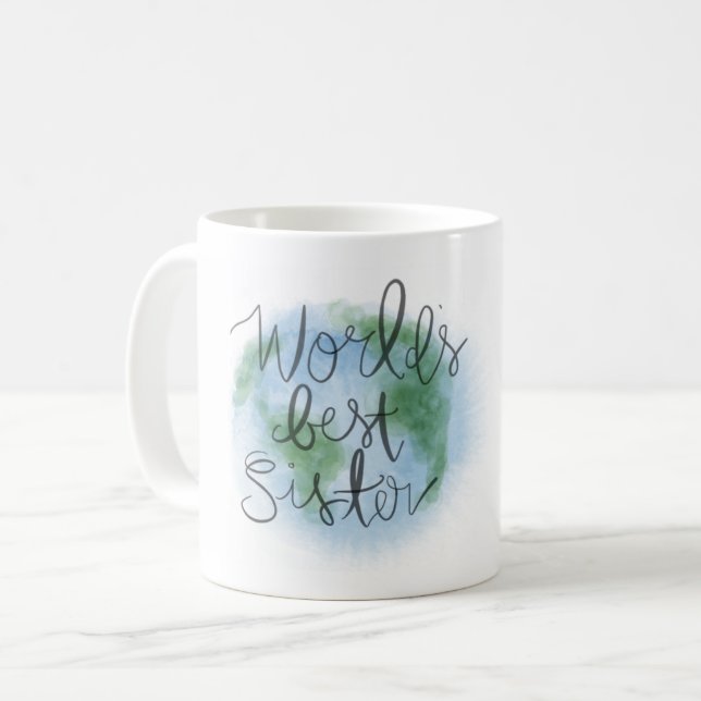 Café La mejor taza de la hermana del mundo (Anverso izquierdo)