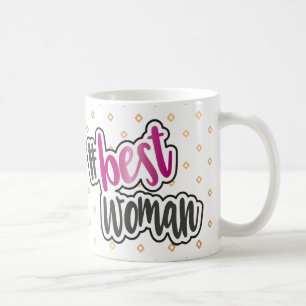 Café La mejor taza de la mujer con efecto rosado del