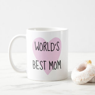 Café La mejor taza de mamá del mundo del corazón rosa