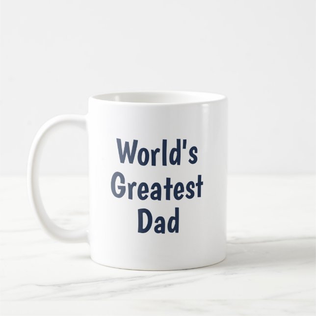 Café La mejor taza de papá del mundo clásico personaliz (Izquierda)