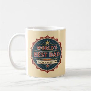 Café La mejor taza de papá del mundo personalizado Dí