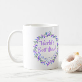 Café La mejor taza de regalo floral para mamá del mundo