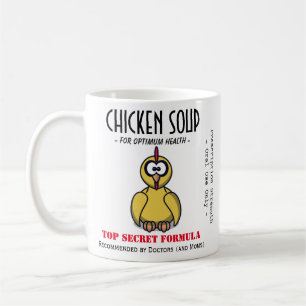 Café La sopa de pollo divertida consigue pronto la taza