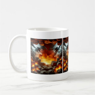 Café La taza de arte de las cavernas de Dragon