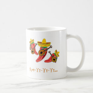Café La taza de café, pimientas de chiles, Mariachi