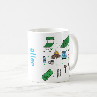 Café La taza de camping personalizada para todos los qu