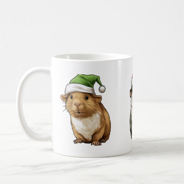 Café La taza de cerdo de Guinea en Navidades vibes navi (Izquierda)