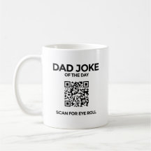 La taza de Chiste QR Dad - Blanco