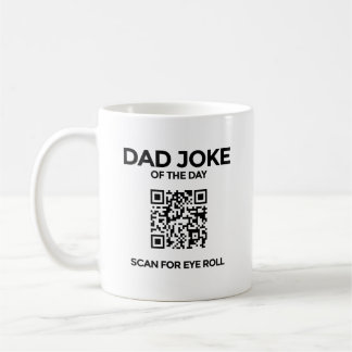 Café La taza de Chiste QR Dad - Blanco