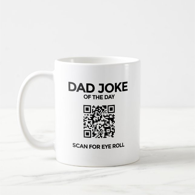 Café La taza de Chiste QR Dad - Blanco (Izquierda)