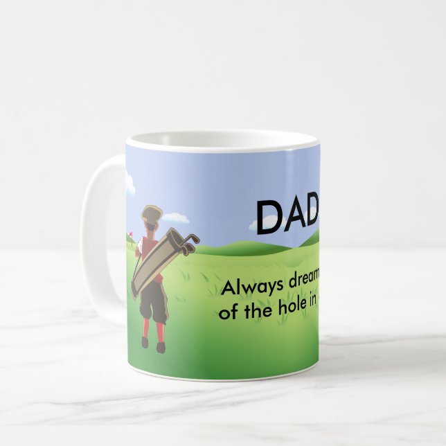 Café La taza de golf personalizada (Anverso izquierdo)